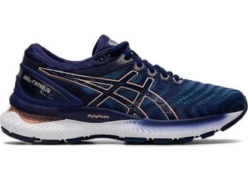 Asics Dam Löparskor GEL-Nimbus 22 Grå/Marinblå